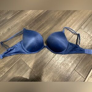 Victoria's Secret Blue Underwire Bra Molded Cups